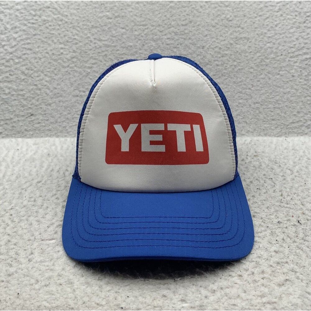 Yeti Coolers Trucker Hat Mens Snapback OSFM Blue‎ White Foam Front Mesh Back Dad